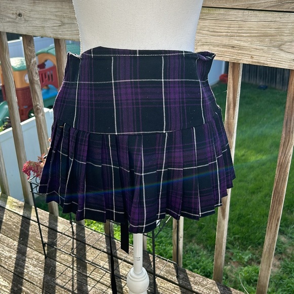 Folter Purple plaid pleated mini - Picture 2 of 2